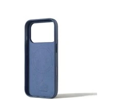 Mėlyna Mujjo Odinis dėklas - etui skórzane do iPhone 17 Pro kompatybilne su MagSafe (monaco mėlynas)