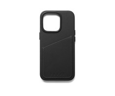 Dėklas Mujjo Leather Wallet Case for iPhone 14 Pro - Juodas