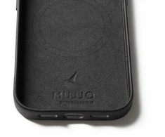 Carruzzo Mujjo Wallet Odinis dėklas - etui skórzane do iPhone 17 Pro kompatybilne su MagSafe (juodas)