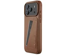 Mujjo Wallet Odinis dėklas - etui skórzane do iPhone 17 Pro Max kompatybilne su MagSafe (tan)