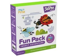 myFirst 3dPen Make Filaments Fun Pack Insect Adventure- komplektas kreatywny do długopisu 3dPen: 5 szablonów, 17 wkładów PCL (34 m), moduł auta pull-back, arkusz termoplastyczny