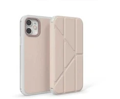 „Pipetto Origami Folio“, skirtas „iPhone 12 Pro Max“ – dulkėtos rožinės spalvos dulkėtos rožinės spalvos