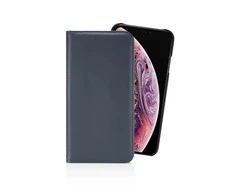 Pipetto iPhone XS Max Magnetic Folio Odinis dėklas with Wireless Charging - Navy mėlynas