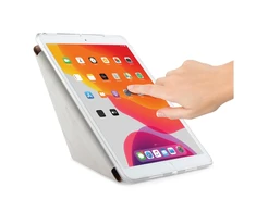 Pipetto Metallic Origami Case with TPU Back for iPad 10.2" - Sidabrinis