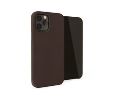 „Pipetto“ magnetinis odinis dėklas, skirtas „iPhone 12/12 Pro“, su magnetiniu laikikliu ir aukščiausios kokybės dizainu – rudas
