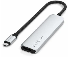 SATECHI 4-in-1 USB-C Slim Multiport Adapteris 4K (Sidabrinis)