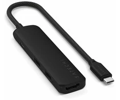 SATECHI 4-in-1 USB-C Slim Multiport Adapteris 4K (Juodas)
