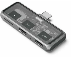 Adapteris ŠAKOTUVAS 3in1 USB C Satechi Mobile XR ST-HXRSDM erškėčiai pilka