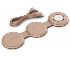 „Satechi OntheGo?“ 3 viename belaidis įkroviklis – dykumos rožinės spalvos