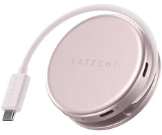 „Satechi OntheGo?“ 5 viename daugiaportinis adapteris, skirtas „MacBook Neo“ – rausvas