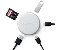 „Satechi OntheGo?“ 5 viename daugiaportinis adapteris, skirtas „MacBook Neo“ (sidabrinis)