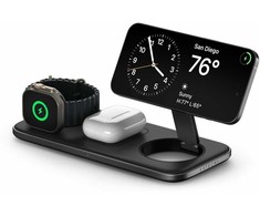 SATECHI Qi2 Trio Wireless Charging Pad - su A,C,G tipo kištukais