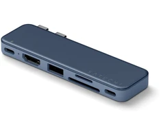 „Satechi USB-C Snap Hub“, skirtas „MacBook Neo“ – indigo spalvos