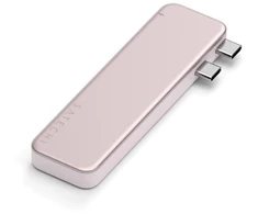 „Satechi USB-C Snap Hub“, skirtas „MacBook Neo“ – rausvas