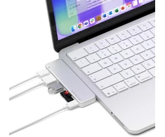 „Satechi“ USB-C Snap Hub, skirtas „MacBook Neo“ – sidabrinis