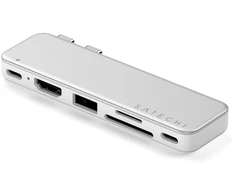 „Satechi“ USB-C Snap Hub, skirtas „MacBook Neo“ – sidabrinis