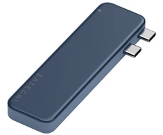 „Satechi USB-C Snap Hub“, skirtas „MacBook Neo“ – indigo spalvos