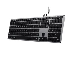 Wire klaviatūra USB C QWERTY Satechi Slim W3 su laidu ST-UCSW3M space pilka