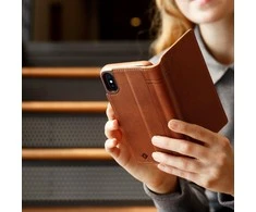 „Twelve South Journal Luxury Odinis“ dėklas, skirtas „iPhone XR“ su pinigine ir laisvų rankų įranga - Juodas