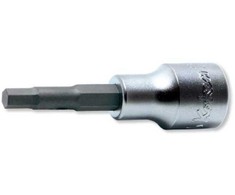 1/2" rankinis lizdas su 8/75 mm šešiabriauniu antgaliu, Koken [4010M-75 8]