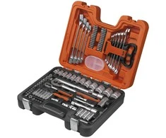 Bahco Galvučių 4-32mm, priedų ir raktų 8-17mm komplektas 1/2"+1/4" 91 vnt, Dynamic-Drive profilis