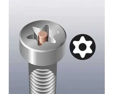 1/4" Torx BO antgalis, skirtas varžtams su lizdais, dydis TX7/25 mm, Wera [05066497001]