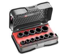 rinkinys 12vnt trumpi smūginiai lizdai 1/2", 6 taškų, 10-27 mm, Facom [NSS.J12PB]