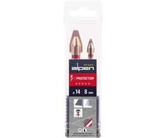 Grąžtas 2 grąžtų rinkinys labai kietoms akmens masės plytelėms, porcelianui ir stiklui (8 mm, 14 mm) C PROTECTOR ALPEN [0000303002100]