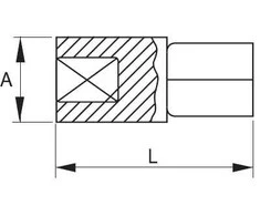 smūgio adapteris sumažinamas nuo 3/8" iki 1/4", IRIMO [162-65-1]