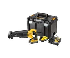 Akumuliatorinis tiesinis pjūklas DeWalt DCS386H2T-QW; 18 V; 2x5,0 Ah akum.