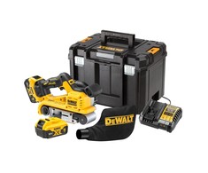 Juostinis šlifuoklis DeWalt DCW220P2-QW; 18 V; 2x5,0 Ah akum.