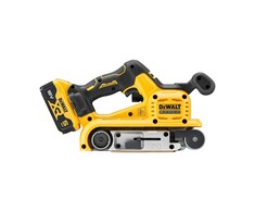 Juostinis šlifuoklis DeWalt DCW220P2-QW; 18 V; 2x5,0 Ah akum.