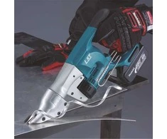 Akumulatorowe nożyce do blachy, su obrotową głowicą 18V Li-Ion 2x3,0Ah Makita [DJS130RFE]