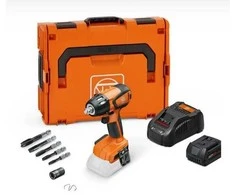 Akumuliatorinis smūginis veržliasukis 1/2", 18 V, 290 Nm, ASCD 18-300 W2 AS, Fein [71151064000] 5.0 Ah, su sriegikliais ir adapteriu