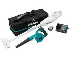 MAKITA RINKINYS 12V pūstuvas UB100D + DULKIŲ SIurblys CL108FD 1x2,0Ah KREPŠELIS CLX245SAX1