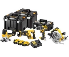 baterija Combo komplektas DCD791 + DCS335 + DCS570 + DCS367, 18V XR DeWalt [DCK480P3T-QW] 3x5.0Ah, Li-Ion, 3 dėklai TSyes