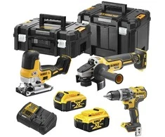 Įrankių rinkinys DeWalt DCK329P2T-QW (DCD796 + DCG405 + DCS335); 18 V; 2x5,0 Ah akum.
