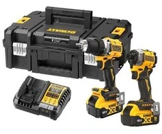 Įrankių rinkinys DeWalt DCK2051P2T-QW (DCD800 + DCF850); 18 V; 2x5,0 Ah akum.