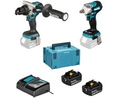 MAKITA KOMPLEKTAS COMBO 18V DLX2590TJ (DHP492, DTW300) 2×5,0Ah