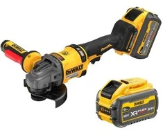 Kampinis šlifuoklis DeWalt XR FLEXVOLT; 54 V; 2x9,0 Ah akum.