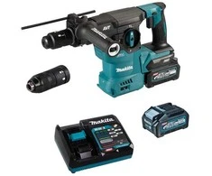 Akumuliatorinė smūginė gręžimo mašina su SDS+ kalteliu, 40V max XGT, Makita [HR009GM203] 2x4,0Ah, Li-ion, AWS, Bluetooth