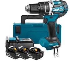 akumuliatorinė wiertarko-wkrętarka smūginis 18V, Makita [DHP484RT3J] 3x5,0Ah, LXT