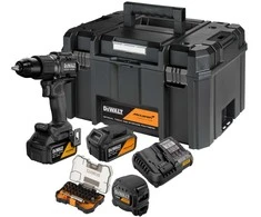 Grąžtas akumuliatorinė wiertarko-wkrętarka smūginis 18V, 2x5Ah, XR, DEWALT [DCD86MP2KT-QW] edycja MCLAREN + komplektas akcesoriów