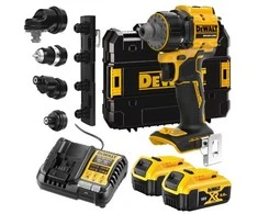 Grąžtas Akumuliatorinė gręžimo-suktuvo galvutė su 4 keičiamomis galvutėmis, 18 V XR, 73 Nm, DeWALT [DCD803P2T-QW] 2x5,0 Ah