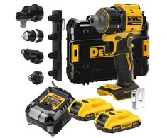 Grąžtas Akumuliatorinė gręžimo-suktuvo galvutė su 4 keičiamomis galvutėmis, 18 V XR, 73 Nm, DeWALT [DCD803D2T-QW] 2x2,0Ah