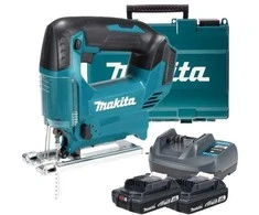 Akumuliatorinis siaurapjūklis 18 V, 65 mm, Makita [DJV186WVE] 2 x 2,0 Ah, LXT BASIC