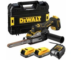 Juostinis šlifuoklis DeWalt DCM200E2T-QW; 18 V; 2x1,7 Ah akum.