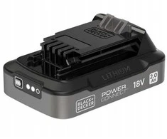 Black &amp; Decker juodas+decker Juodas+DECKER 18V 2.0Ah battery BDL2018S
