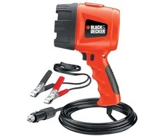 Black &amp; Decker Halogeninė lempa, maitinama iš cigarečių degiklio lizdo, 12 V, Juodas+DECKER [BDSL300-XJ]