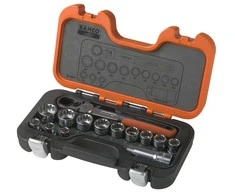 Bahco Terkšlės lanksčia, pasukama galvute ir galvučių 10-24mm rinkinys, 14 vnt.